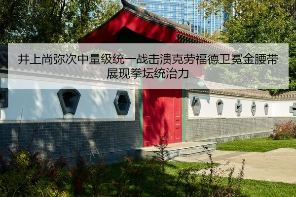 井上尚弥次中量级统一战击溃克劳福德卫冕金腰带展现拳坛统治力